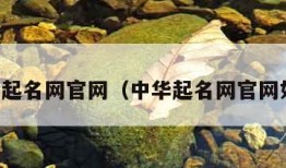 中华起名网官网（中华起名网官网如何）