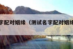 测试名字配对姻缘（测试名字配对姻缘有安全隐患吗）