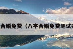 八字合婚免费（八字合婚免费测试婚姻）