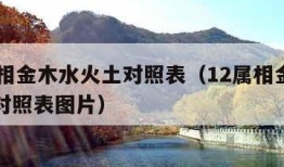 12属相金木水火土对照表（12属相金木水火土对照表图片）
