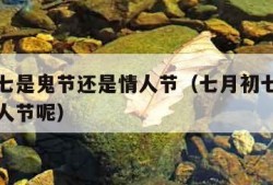 七月初七是鬼节还是情人节（七月初七是鬼节还是情人节呢）