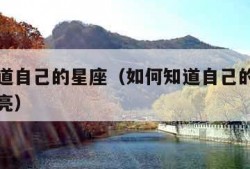如何知道自己的星座（如何知道自己的星座的太阳月亮）