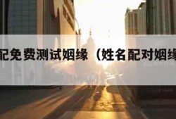 姓名匹配免费测试姻缘（姓名配对姻缘免费测试）