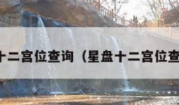 星盘十二宫位查询（星盘十二宫位查询表）