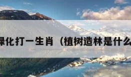 植树绿化打一生肖（植树造林是什么生肖）