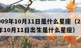 2009年10月11日是什么星座（2009年10月11日出生是什么星座）