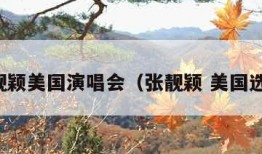 张靓颖美国演唱会（张靓颖 美国选秀）