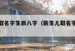 新生儿取名字生辰八字（新生儿取名字生辰八字免费）