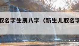 新生儿取名字生辰八字（新生儿取名字生辰八字免费）