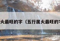 五行属火最旺的字（五行属火最旺的字男孩）