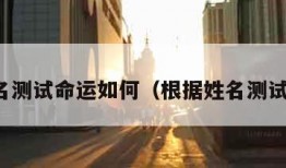 看姓名测试命运如何（根据姓名测试命运）