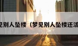 梦见别人坠楼（梦见别人坠楼还活着）