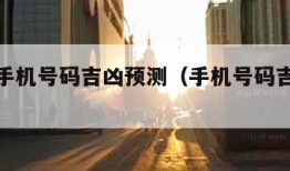 最准确手机号码吉凶预测（手机号码吉凶预测大师）