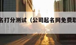 免费取名打分测试（公司起名网免费取名打分测试）