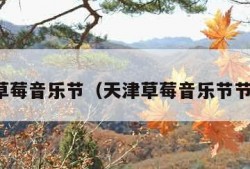 天津草莓音乐节（天津草莓音乐节节目单）