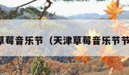 天津草莓音乐节（天津草莓音乐节节目单）