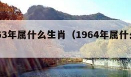 1963年属什么生肖（1964年属什么生肖）