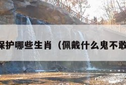 鬼会保护哪些生肖（佩戴什么鬼不敢近身）