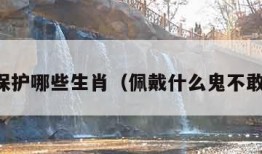 鬼会保护哪些生肖（佩戴什么鬼不敢近身）