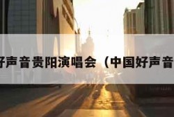 中国好声音贵阳演唱会（中国好声音 贵阳）