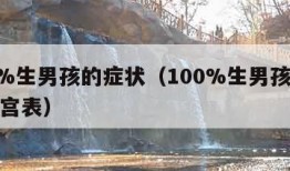 100%生男孩的症状（100%生男孩的症状清宫表）
