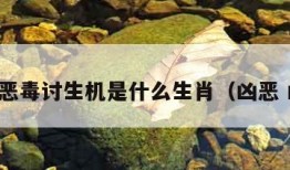凶猛恶毒讨生机是什么生肖（凶恶 凶猛）