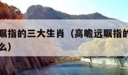 高瞻远瞩指的三大生肖（高瞻远瞩指的三大生肖是什么）