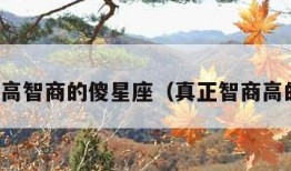 隐藏超高智商的傻星座（真正智商高的星座）