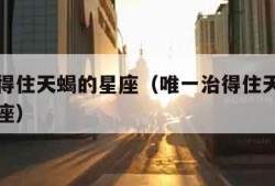 唯一治得住天蝎的星座（唯一治得住天蝎的星座处女座）
