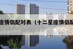 十二星座情侣配对表（十二星座情侣配对表处女座）