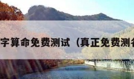 测名字算命免费测试（真正免费测名字）