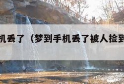梦到手机丢了（梦到手机丢了被人捡到还回来）