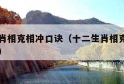 十二生肖相克相冲口诀（十二生肖相克相冲口诀读法）