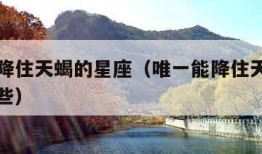 唯一能降住天蝎的星座（唯一能降住天蝎的星座有哪些）