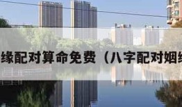 八字姻缘配对算命免费（八字配对姻缘测试）