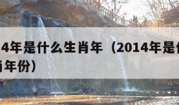 2014年是什么生肖年（2014年是什么生肖年份）