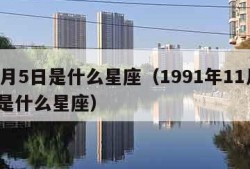 11月5日是什么星座（1991年11月5日是什么星座）