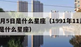 11月5日是什么星座（1991年11月5日是什么星座）