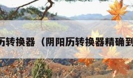 阴阳历转换器（阴阳历转换器精确到分钟）