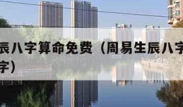 周易生辰八字算命免费（周易生辰八字算命免费取名字）