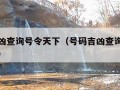 号码吉凶查询号令天下（号码吉凶查询号令天下手机）