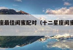 十二星座最佳闺蜜配对（十二星座闺蜜配对的视频）