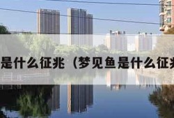 梦见鱼是什么征兆（梦见鱼是什么征兆孕妇）